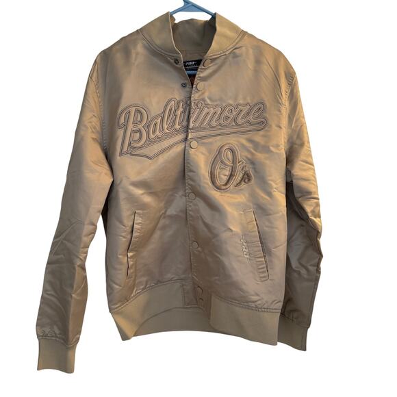 Pro Standard Jacket Men's Tan Baltimore Orioles MLB Tonal Satin Jacket Sz S